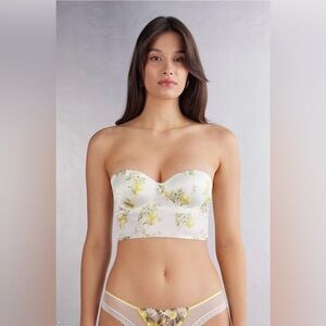 Intimissimi Vacanze Italiane Giada Silk Bandeau Bustier Size 38C NWT never worn